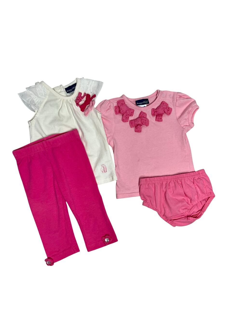 Rugged Bear baby girls bundle 2 tops & 2 bottoms Size 18 months
